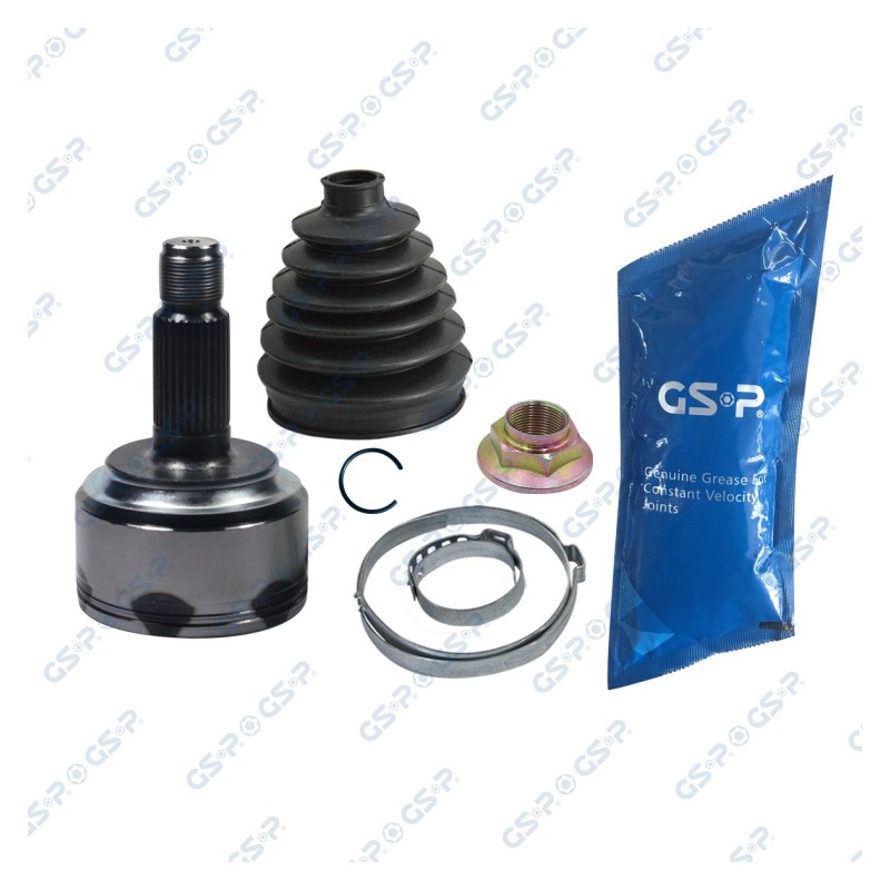 Homokineet reparatie set, aandrijfas Vooras links, Vooras rechts
